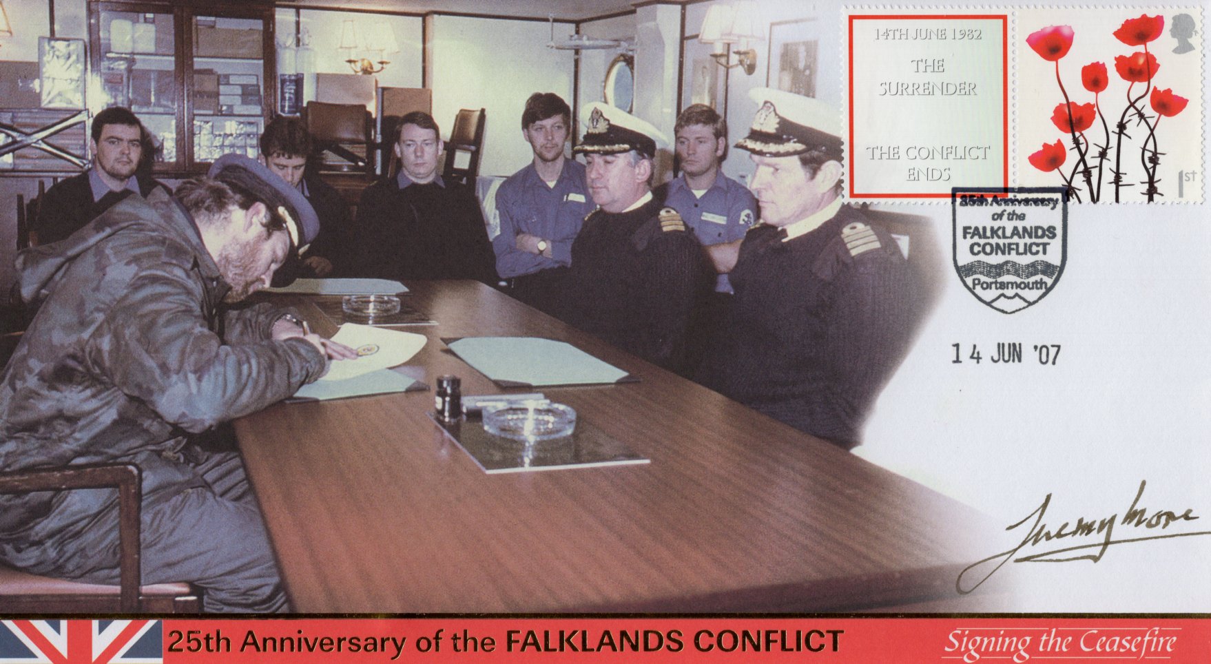 Falklands War Buckingham Covers FDC signed by Lord Carrington MC who was secretary of state for