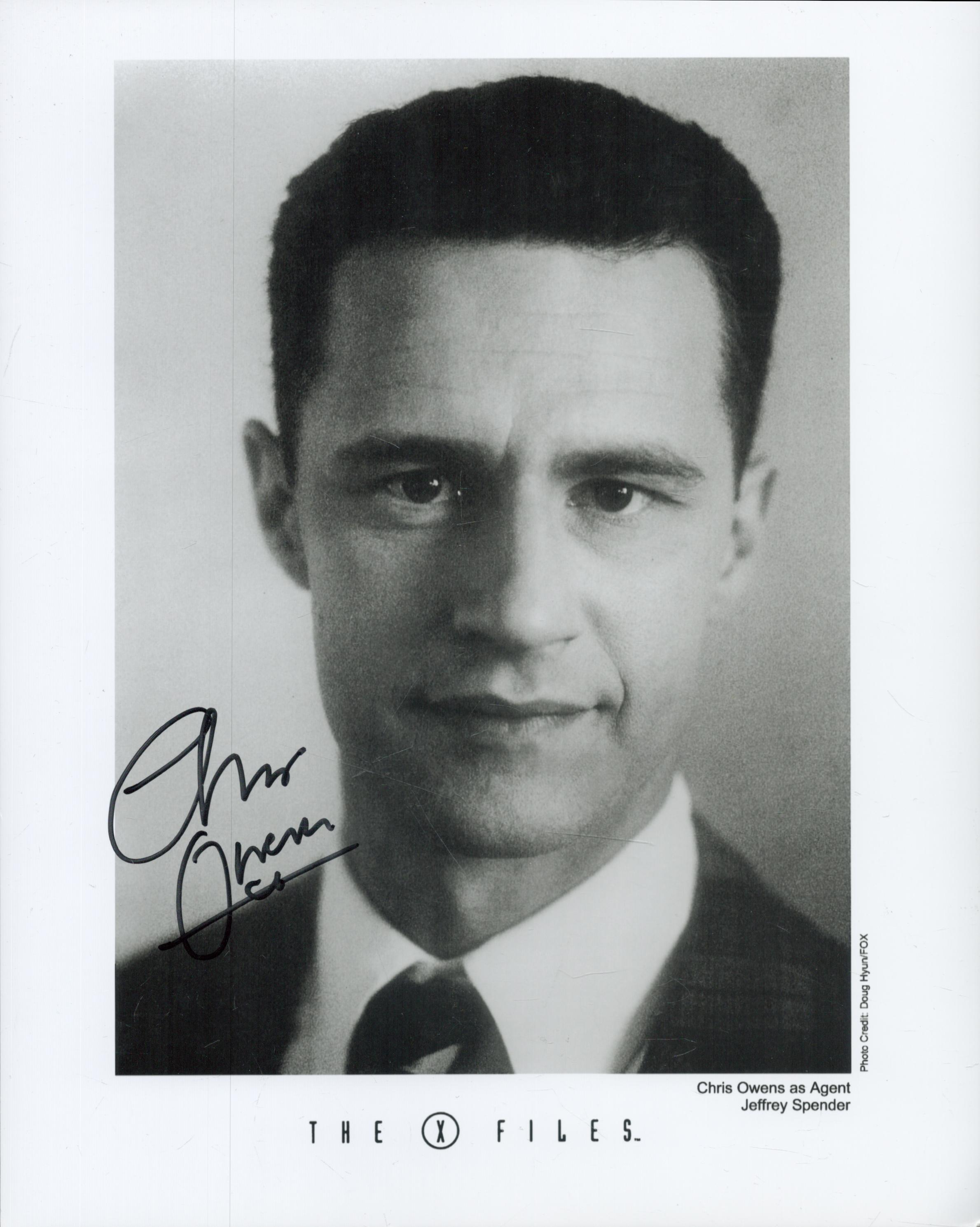 Chris Owens signed 10x8 inch X Files black and white promo photo. Good condition. All autographs are