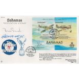Lord of Abbots-Hay Signed Bahamas Presentation RAFA 7M First Day Cover. Flown in a Spitfire. Two