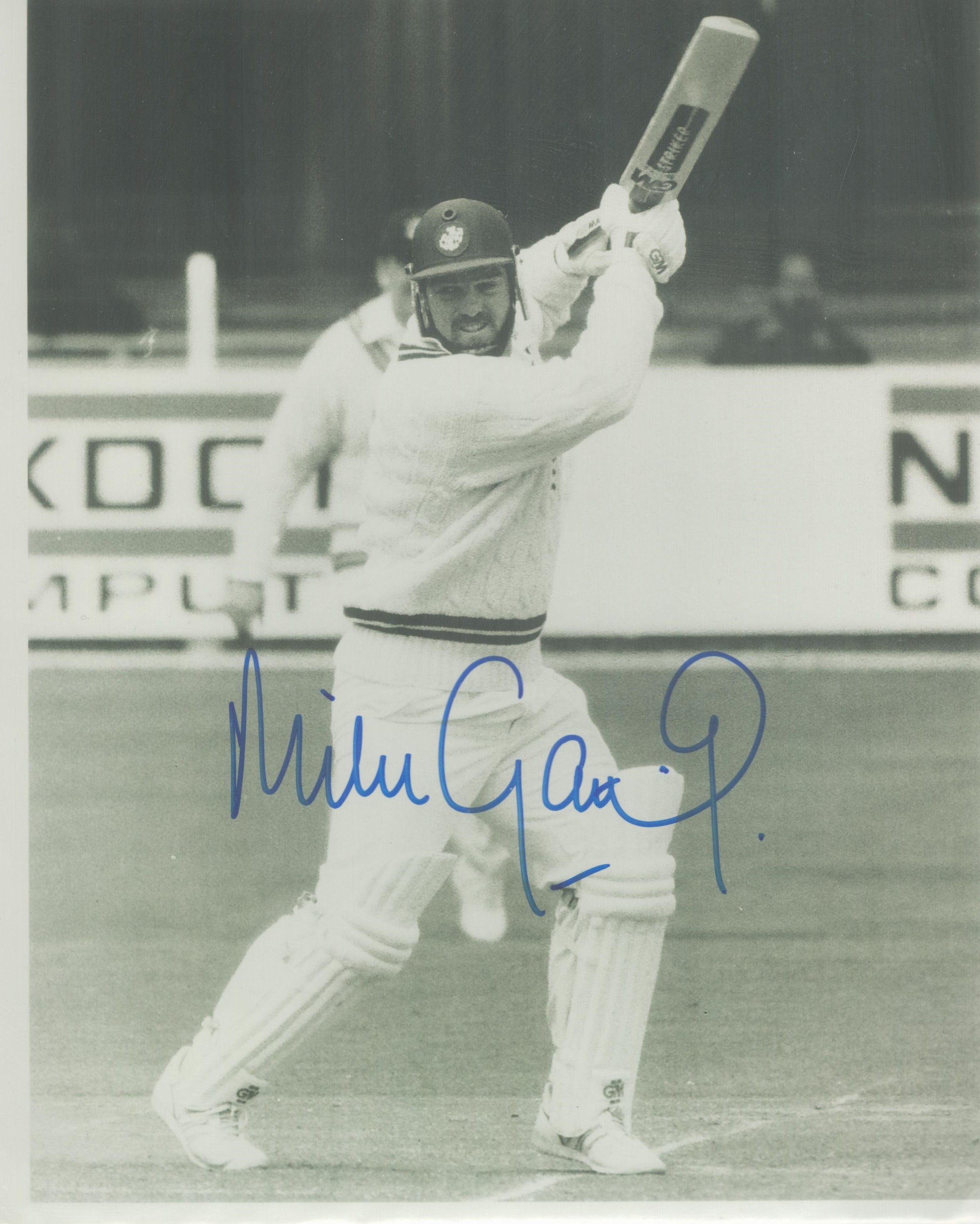 Cricket Mike Gatting signed 10x8 inch black and white photo. Good condition. All autographs are