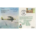 Grp Cptn Ken Batchelor Signed 70th Anniv of the Formation of No. 10 Squadron RAF 1/1/1915 FDC.