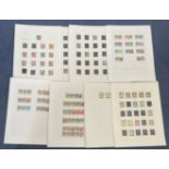 1967 1990 various Stamps Collection Country Denmark 8 Sheets. Approx. Size 12 x 9. 5 Inch Approx.