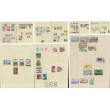 5 Sheets plus 3 Sheets x double sized Sheets variety of used Postage Stamps 1886 1999 Country