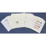 Variety of used Postage Stamps Country Switzerland. 27 Sheets 1965 1979 Approx. Size 12 x 11 plus