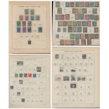 Various Stamps Collection Country Norway 4 Sheets from 1877 1937 Century Approx. 50 Stamps. We