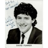 David Fuhrer signed 10x8 inch black and white promo photo. Good condition. All autographs are