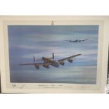 WW2 Colour Print Titled Dawn Return by John Petitt. Signed by the Artist and Signed in Pen by 6