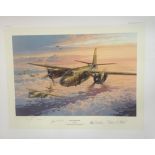 WW2 Colour Print Titled Marauder Mission by Robert Taylor. Signed in Pencil by Robert Taylor, Ashley