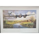 WW2 Colour Print Titled Mosquito ! by Bill Perring Signed in Pencil by Bill Perring, Joe Patient and