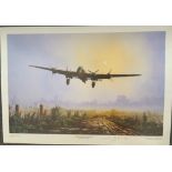 WW2 Colour Print Titled Early morning Return by Thomas Grower. Limited Edition 714/1500 signed in