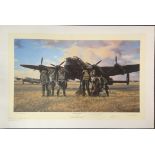 WW2 Colour Print Titled Mission Completed by Simon Smith. Signed in pencil By Simon Smith, Flight