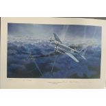 WW2 Colour Print Titled Combat Over Domremy by Graeme Lothian. 66/500 Signed in pencil by the