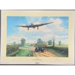 WW2 Colour Print Titled Home For Tea By Trevor Lay. Limited edition 9/250 signed by Trevor Lay.