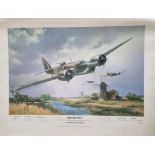 WW2 Colour Print Titled A Blenheim Will Fly Again by Frank Wootton. Multi Signed in pencil by The