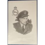 WWII Wing Commander Rod Learoyd VC Signed on 816 of 1000 Black and White Print of Learoyd. Also