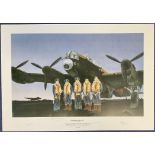 WWII David Shannon and Len Sumpter Signed Peter Read Colour Print Titled Dambusters May 1943. Good