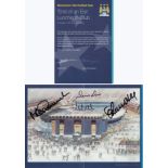 Football Autographed Manchester City - A Superbly Produced Menu For The Last Ever Luncheon At