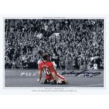 Football Autographed Wayne Rooney 16 X 12 Auto-Edition: Colorized, Depicting Man United's Wayne