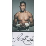 Anthony Joshua British Two Times Heavyweight World Boxing Champion Signed Card With Photo. Good