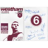 Football Autographed West Ham United Programme : A Superbly Produced Modern Programme - The Bobby