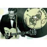 Chuck Berry signed 6x4 inch black and white photo. Good condition. All autographs are genuine hand