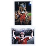 Football Autographed Nottm Forest 16 X 12 Auto-Editions X 2 : Col, Depicting Nottingham Forest's