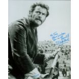Eli Wallach signed vintage 10x8 inch black and white photo dedicated. Good condition. All autographs