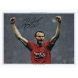 Football Autographed Ryan Giggs 16 X 12 Auto-Edition: Col, Depicting Manchester United's Ryan