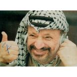 Yasser Arafat signed 10x8 inch colour photo. Good condition. All autographs are genuine hand