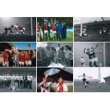 Football Autographed Man United 1960s - 2000s - Lot Of 9 Photographs, A Superb Lot Of 12 X 8