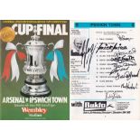 Football Autographed Ipswich Town 1978 Fa Cup Winners: An Official Programme For The 1978 Fa Cup