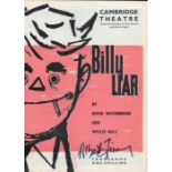 Albert Finney signed vintage Billy Liar Cambridge Theatre programme signature on cover. Good