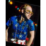 Elton John signed 10x8 inch colour photo. Sir Elton Hercules John CH CBE (born Reginald Kenneth