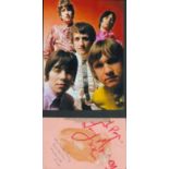 Plastic Penny 1960s Band Vintage Album Page Signed In 1968 By Brian Keith, Paul Raymond, Mick