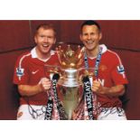 Football Autographed Man United 16 X 12 Photo: Col, Depicting A Wonderful Image Showing Man United's