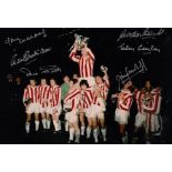 Football Autographed Stoke City 12 X 8 Photo: Col, Depicting A Wonderful Image Showing Stoke City