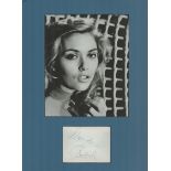 Alexandra Bastedo 16x12 overall mounted signature piece includes signed album page and stunning
