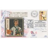 Steve Smith Signed 1996 Olympic Games Mens High Jump First Day Cover. Good condition. All autographs