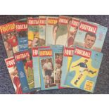 Football Collection of 16 vintage Charles Buchan's Football Monthly Magazines from the 1950s and