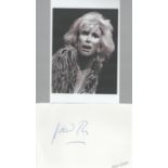 Joan Rivers signed 6x4 album page and unsigned 6x4 black and white photo. Good condition. All
