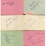 Sporting Collection of 6 autograph album pages signed. Signatures include Danny Blanchflower,