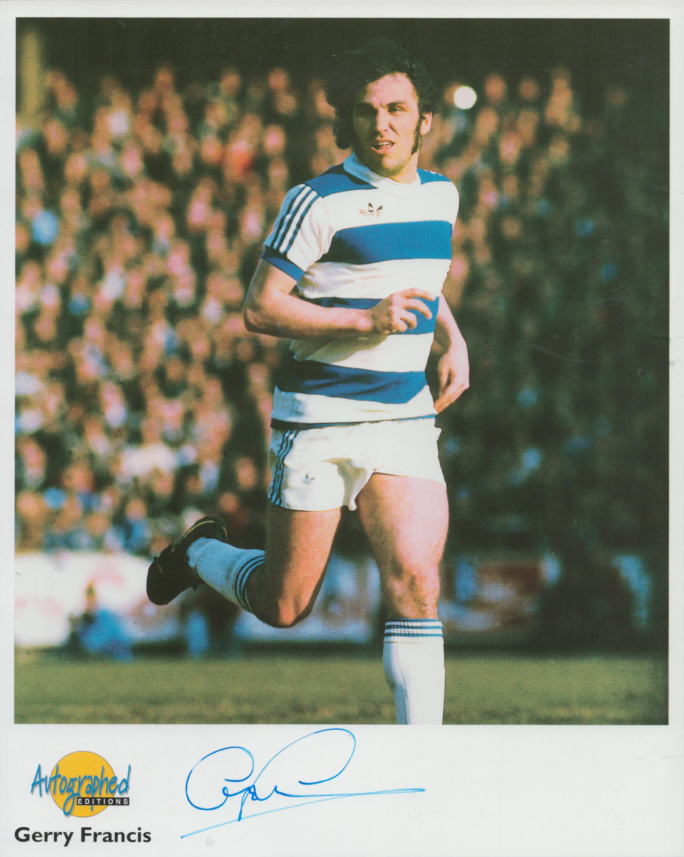 Gerry Francis signed 10x8 inch Queens Park Rangers autographed editions colour photo. Good