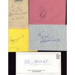 Golf. Collection of 11 Autographs on signature cards and vintage album page. Includes signatures