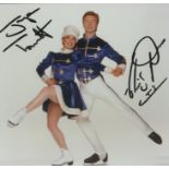Jane Torvill and Christopher Dean signed 5x5 inch colour photo. Good condition. All autographs are