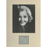Nancy Carroll 16x12 inch overall mounted signature piece includes signed album page and stunning