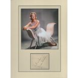 Dina Merrill 16x12 inch overall mounted signature piece includes signed album page and a stunning