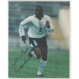Shaun Newton Signed England 8x10 Press Photo. Good condition. All autographs are genuine hand signed