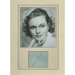 Anna Neagle 16x12 inch overall mounted signature piece includes signed album page and stunning black
