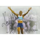 Dame Kelly Holmes signed 8x6 inch colour promo photo. Good condition. All autographs are genuine