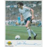 Mick Channon signed 10x8 inch England autographed editions colour photo. Good condition. All